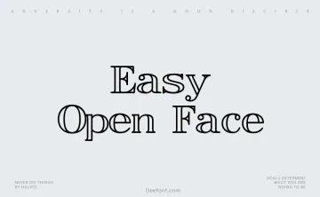 Easy Open Face Font