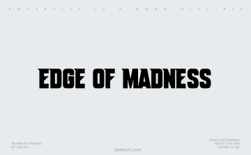 Edge Of Madness Font