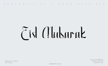 Eid Mubarak Font