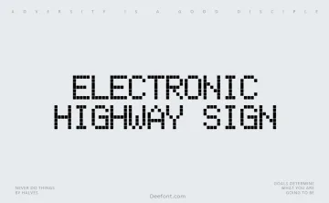 Electronic Highway Sign Font
