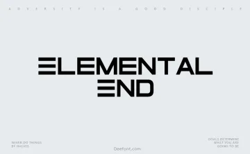 Elemental End Font
