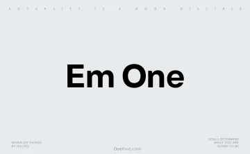 Em One Font