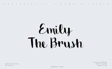 Emily The Brush Font