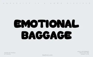 Emotional Baggage Font