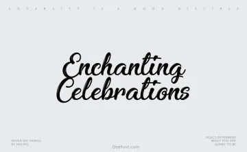 Enchanting Celebrations Font