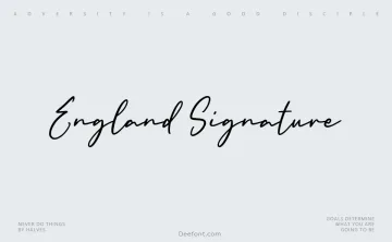 England Signature Typeface