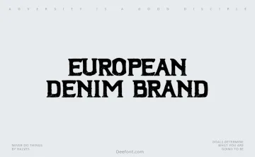 European Denim Brand Font