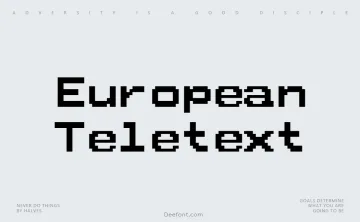 European Teletext Font