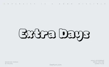 Extra Days Font