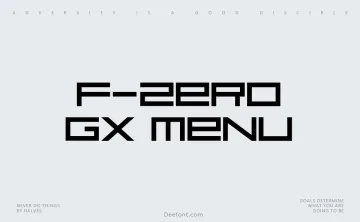 F-Zero GX Menu Font
