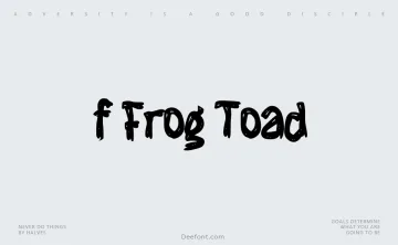 f Frog Toad Font