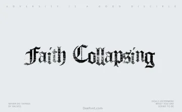 Faith Collapsing Font