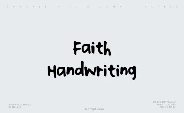 Faith Handwriting Font