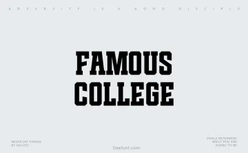 Famous College Font