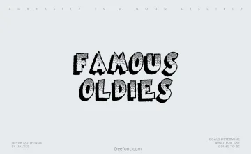 Famous Oldies Font