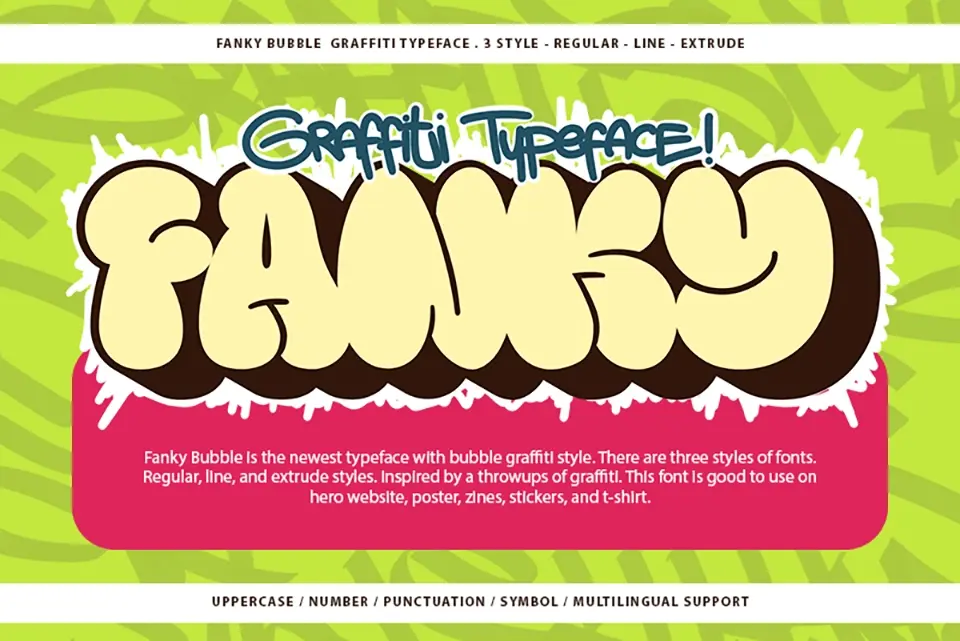 Fanky Bubble Graffiti Font