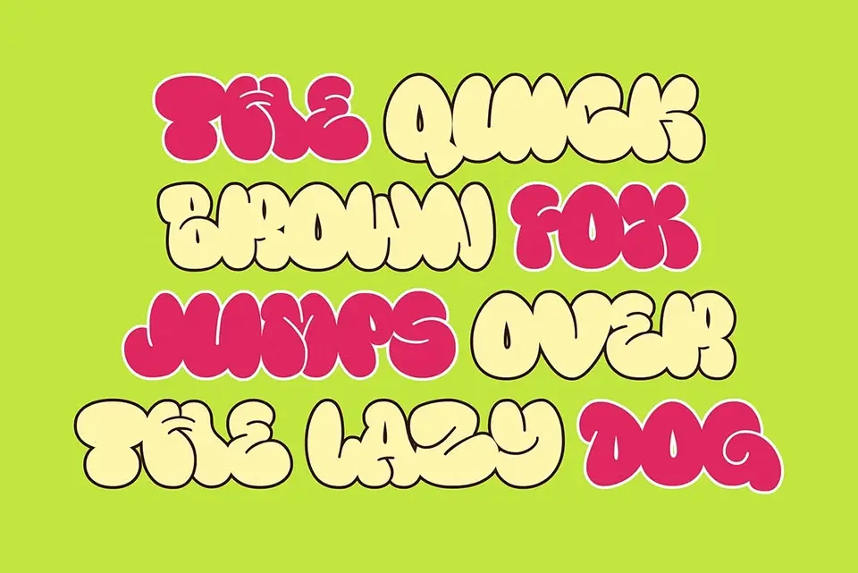 Fanky Bubble Graffiti Font