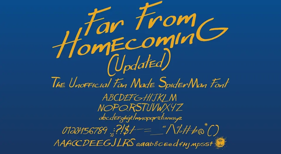 Far From Homecoming Font