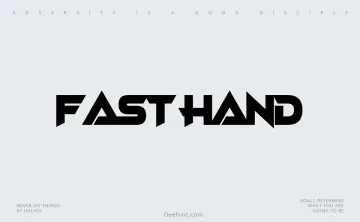 Fast Hand Font