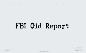FBI Old Report Font
