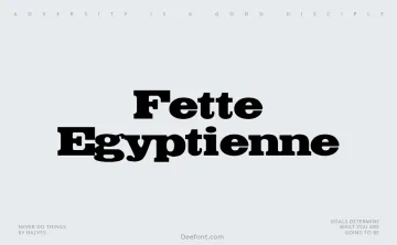 Fette Egyptienne Font