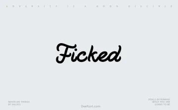 Ficked Font