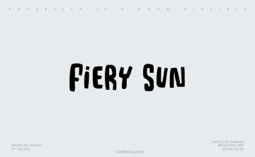 Fiery Sun Font