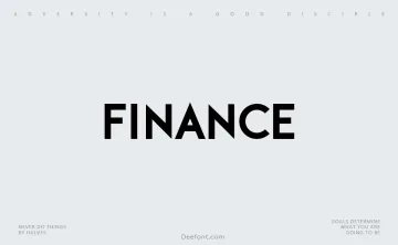 Finance Font
