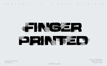 Finger Printed Font