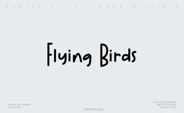 Flying Birds Font