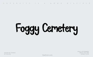 Foggy Cemetery Font