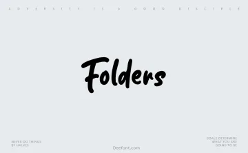 Folders Font