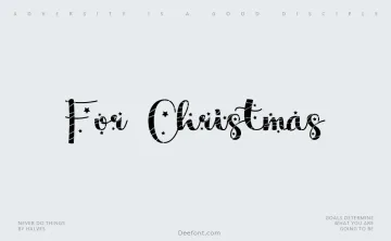 For Christmas Font