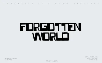 Forgotten World Font