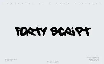 Forty Script Font
