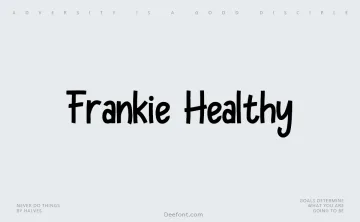 Frankie Healthy Font