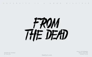 From The Dead Font