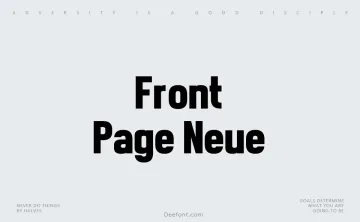 Front Page Neue Font