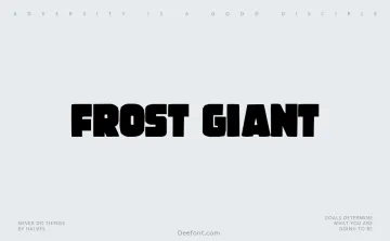 Frost Giant Font