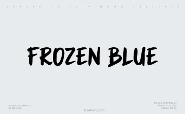 Frozen Blue Font