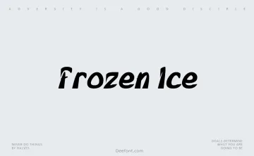 Frozen Ice Font