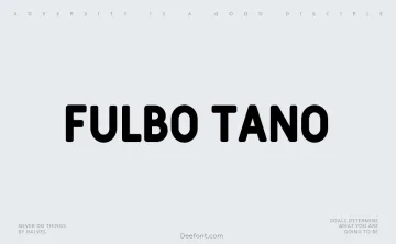 Fulbo Tano Font
