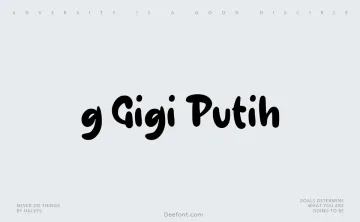 g Gigi Putih Font