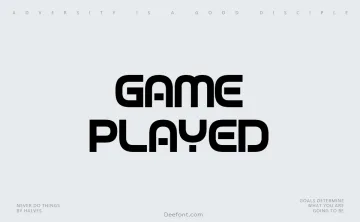Game Played Font