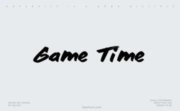 Game Time Font