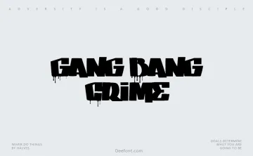 Gang Bang Crime Font