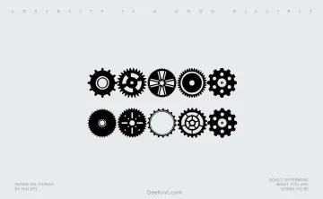 Gears Icons Font