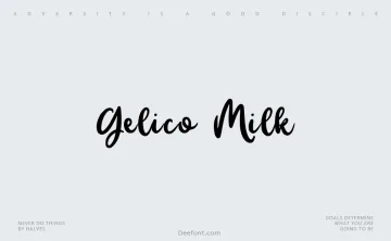Gelico Milk Font