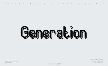 Generation Font