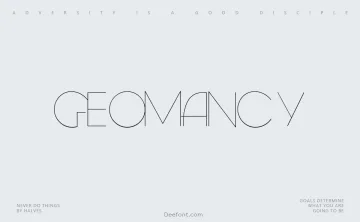 Geomancy Font